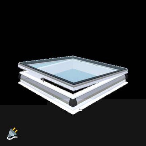 [SKYIWIN38180ZWO] Glaskoepel iWindow3 80x180 Zonwerend Opengaand elektrisch incl. PVC-opstand 20/00 EP